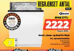 Power GRAM Smart-, damp- og Dual Pro Int. opvaskemaskine Wash tilbud