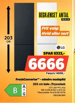 Power LG FreshConverter™ - mindre madspild køle-/fryseskab tilbud