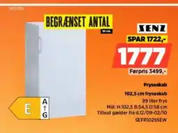 Power Zenz Fryseskab fryseskab 99 liter frys tilbud