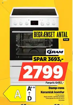 Power GRAM Damp-rens Keramisk komfur tilbud