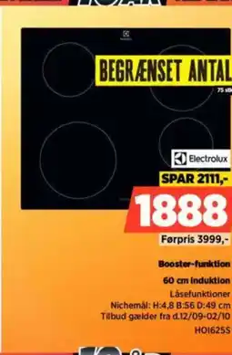 Power Electrolux Booster-funktion induktion tilbud