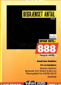 Power kulz Smart bro-funktion induktion Booster-funktion tilbud