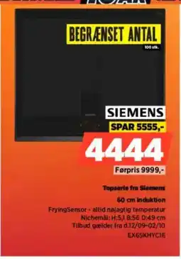 Power SIEMENS Topserie fra Siemens induktion tilbud