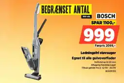 Power BOSCH Ledningsfri støvsuger Egnet til alle gulvoverflader tilbud