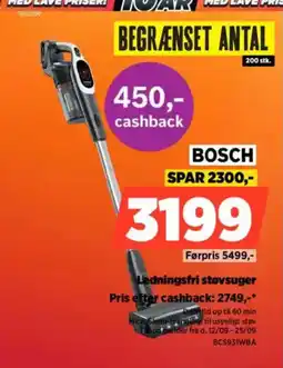 Power BOSCH Ledningsfri støvsuger tilbud