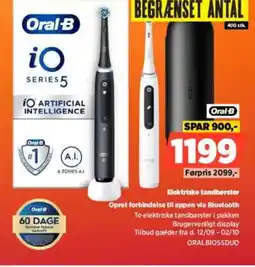 Power Oral B Elektriske tandbørster Opret forbindelse til appen via Bluetooth tilbud