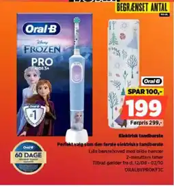 Power Oral B Elektrisk tandbørste Perfekt valg som den første elektriske tandbørste tilbud
