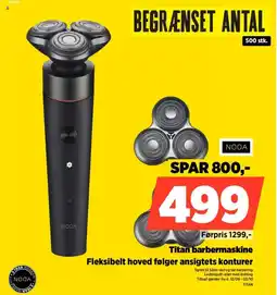 Power NOOA Titan barbermaskine Fleksibelt hoved følger ansigtets konturer tilbud