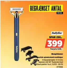 Power BaByliss Skægtrimmer agnetisk opladestand medfølger tilbud