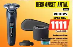 Power PHILIPS Barbermaskine Leveres med en rensestation tilbud