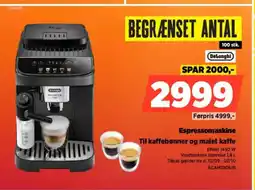 Power DeLonghi Espressomaskine Til kaffebønner og malet kaffe tilbud