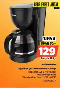 Power XENZ Kaffemaskine Dryplåsen gør den nemmere at bruge tilbud