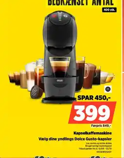 Power Kapselkaffemaskine Vælg dine yndlings Dolce Gusto-kapsler tilbud