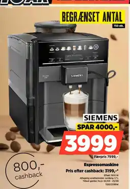 Power SIEMENS Espressomaskine tilbud