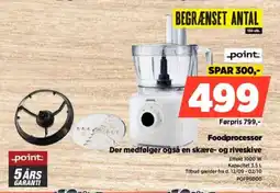 Power Point Foodprocessor Der medfølger også en skære- og riveskive tilbud