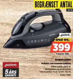 Power Point. dampstrygejern praktisk selvrensende funktion tilbud