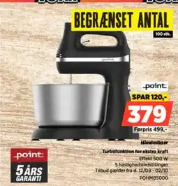 Power Point håndmikser turbofunktion for ekstra kraft tilbud