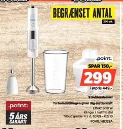 Power Point stavblendersæt turboindstillingen giver dig ekstra kraft tilbud