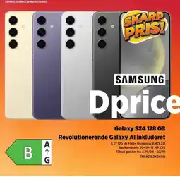 Power SAMSUNG Galaxy S24 128 GB Revolutionerende Galaxy Al inkluderet tilbud