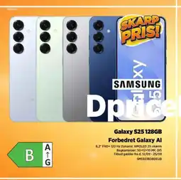 Power SAMSUNG Galaxy S25 128GB Forbedret Galaxy Al tilbud