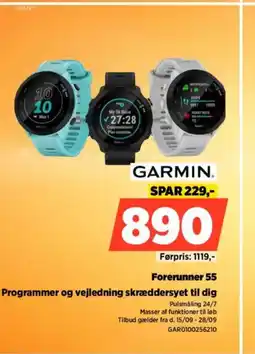 Power GARMIN. Forerunner 55 Programmer og vejledning skræddersyet til dig tilbud