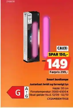 Power CALEX Smart bordlampe Justerbart hvidt og farverigt lys tilbud