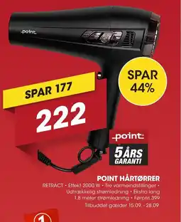 Punkt1 Point Hårtørrer tilbud
