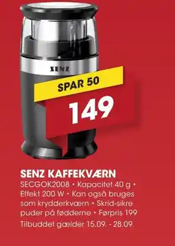 Punkt1 SENZ Kaffekværn tilbud