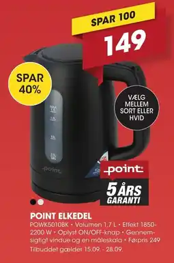 Punkt1 Point Elkedel tilbud