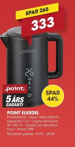 Punkt1 Point Elkedel tilbud