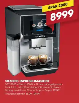 Punkt1 SIEMENS Espressomaskine tilbud