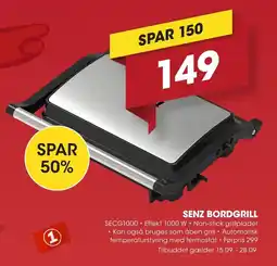 Punkt1 SENZ Bordgrill tilbud