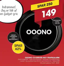 Punkt1 OOONO Co-driver no1 trafikalarm tilbud