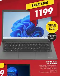 Punkt1 Cepter Pixel 14" bærbar tilbud
