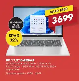 Punkt1 HP 17,3" bærbar tilbud