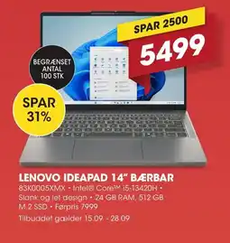 Punkt1 LENOVO Ideapad 14" bærbar tilbud