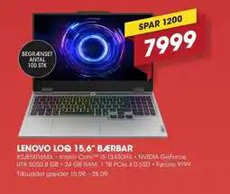 Punkt1 LENOVO LOQ 15,6" bærbar tilbud