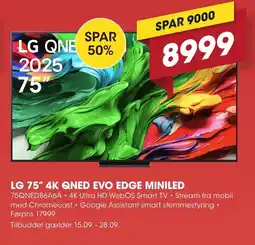 Punkt1 LG 75" 4K QNED evo edge miniled tilbud