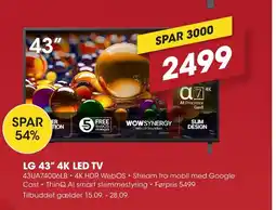 Punkt1 LG 43" 4K Led TV tilbud