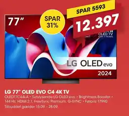 Punkt1 LG 77" OLED Evo C4 4K TV tilbud