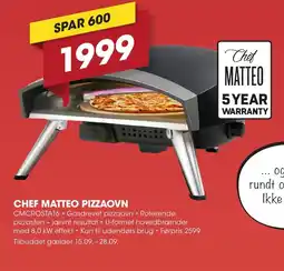 Punkt1 Chef Matteo pizzaovn tilbud