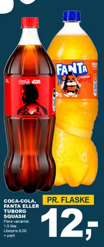 Let-Køb Coca-cola, fanta eller tuborg squash tilbud