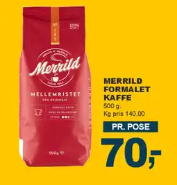 Let-Køb Merrild formalet kaffe tilbud