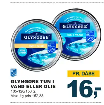 Let-Køb Glyngøre tun i vand eller olie tilbud