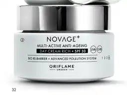 Oriflame Novage+ Multi-Active Anti- Ageing Day Cream Rich SPF 30 tilbud