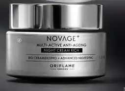 Oriflame Novage+ Multi-Active Anti- Ageing Night Cream Rich tilbud