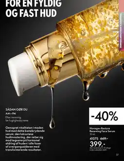 Oriflame Novage+ Restore Renewing Face Serum tilbud