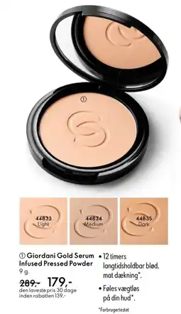 Oriflame Giordani Gold Serum Infused Pressed Powder tilbud