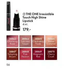 Oriflame THE ONE Irresistible Touch High Shine Lipstick tilbud