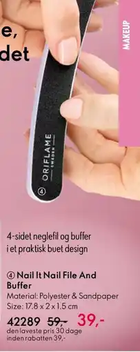 Oriflame Nail It Nail File And Buffer tilbud